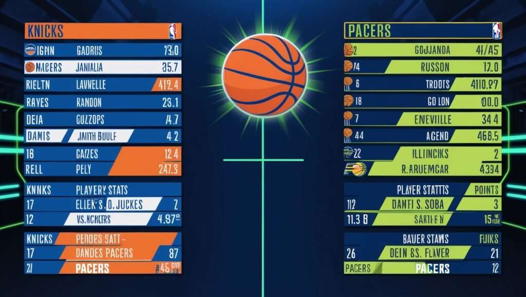 Pacers vs. Knicks Match player stats